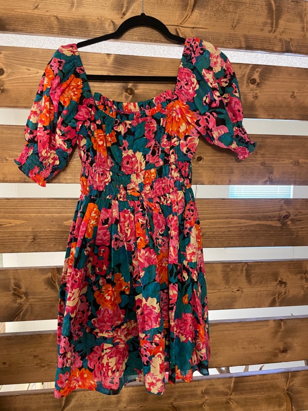 Chelsea & Violet Multicolor Floral Smocked Mini Dress